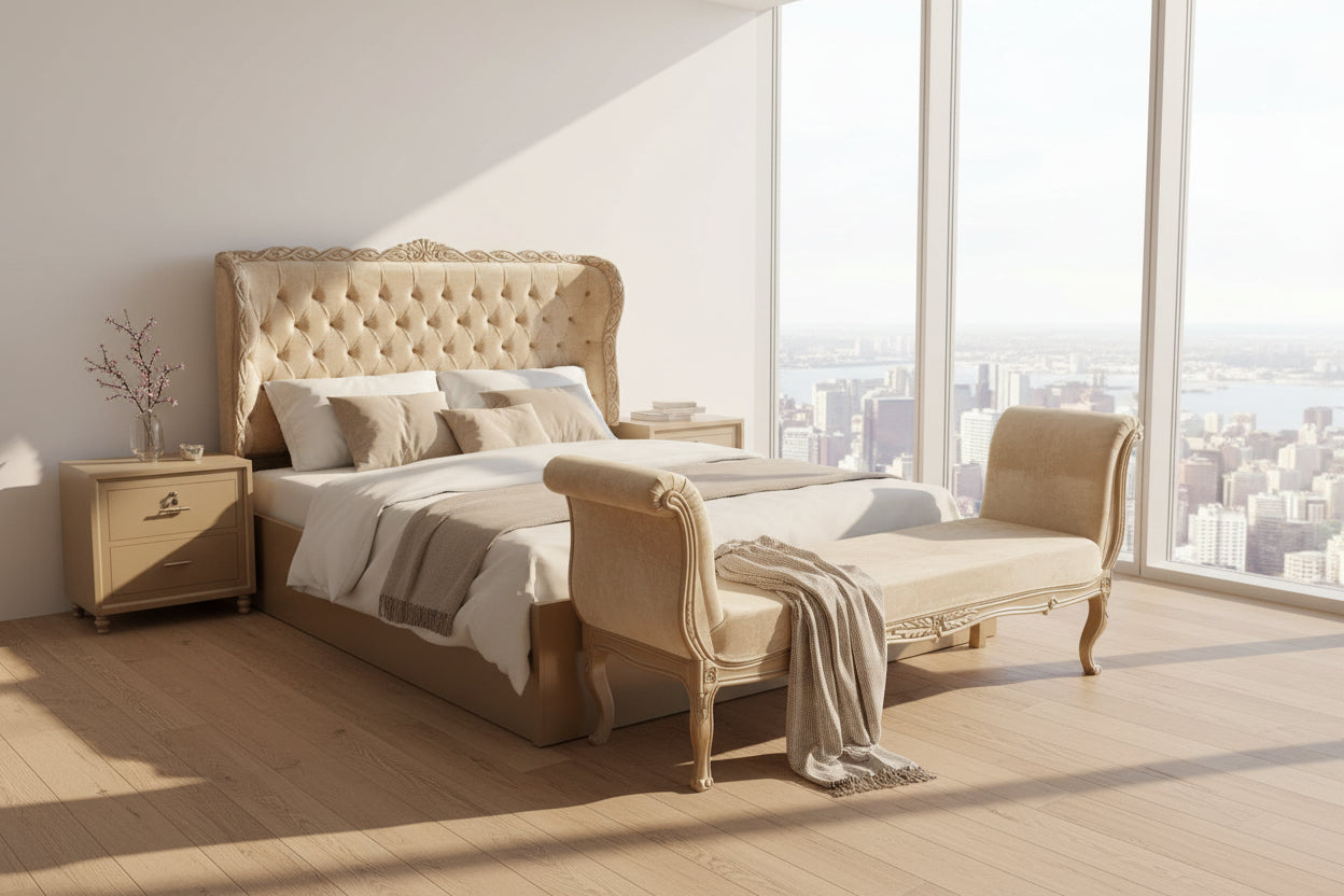 DB-003 Double Bed with Dressing & Storage Drawer