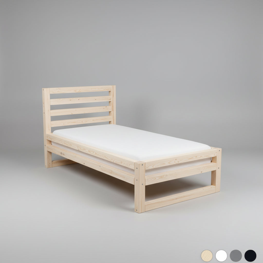 SB-003 Complete Solid Wooden Single Bed