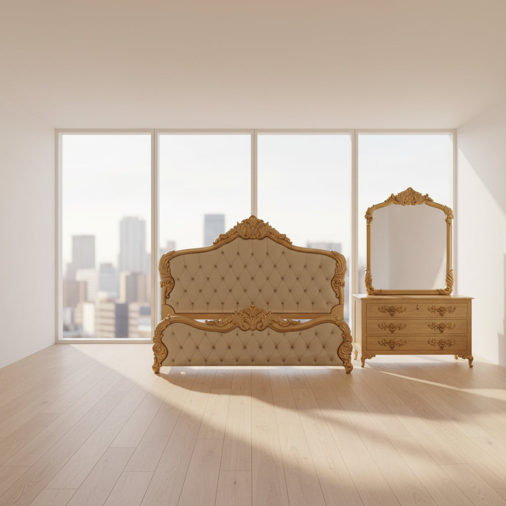 DB-002 Double Bed with Dressing