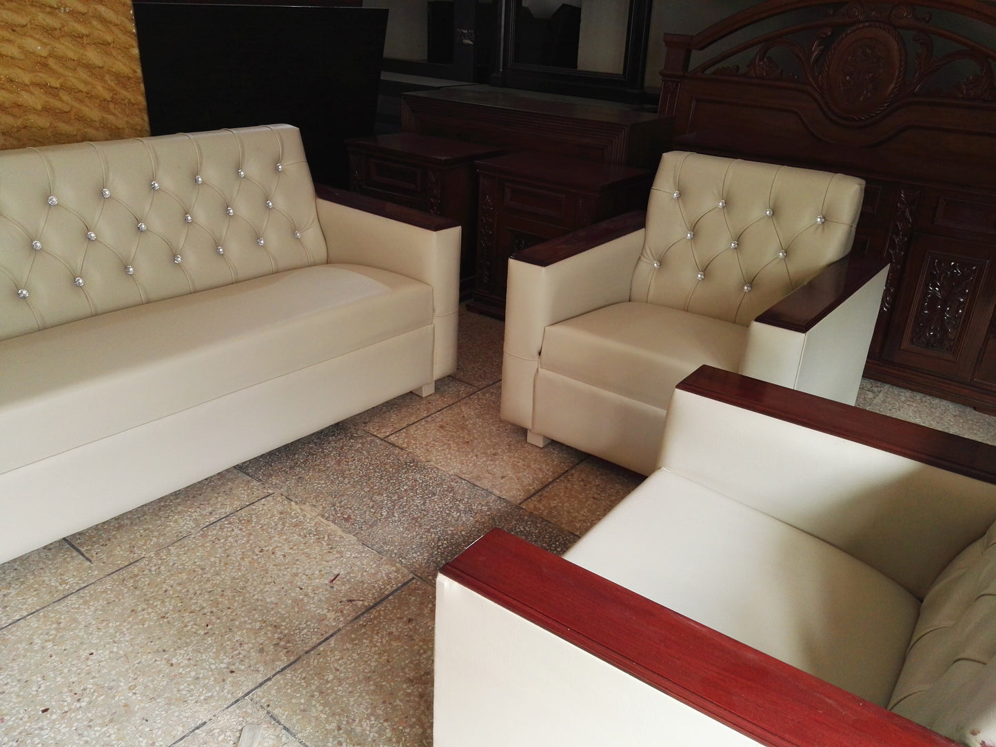 🛋️ SF-02 | 5 Seater Solid Wooden Sofa Set