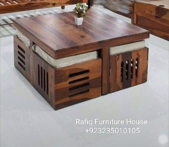 Premium Center Table with 4 Stools
