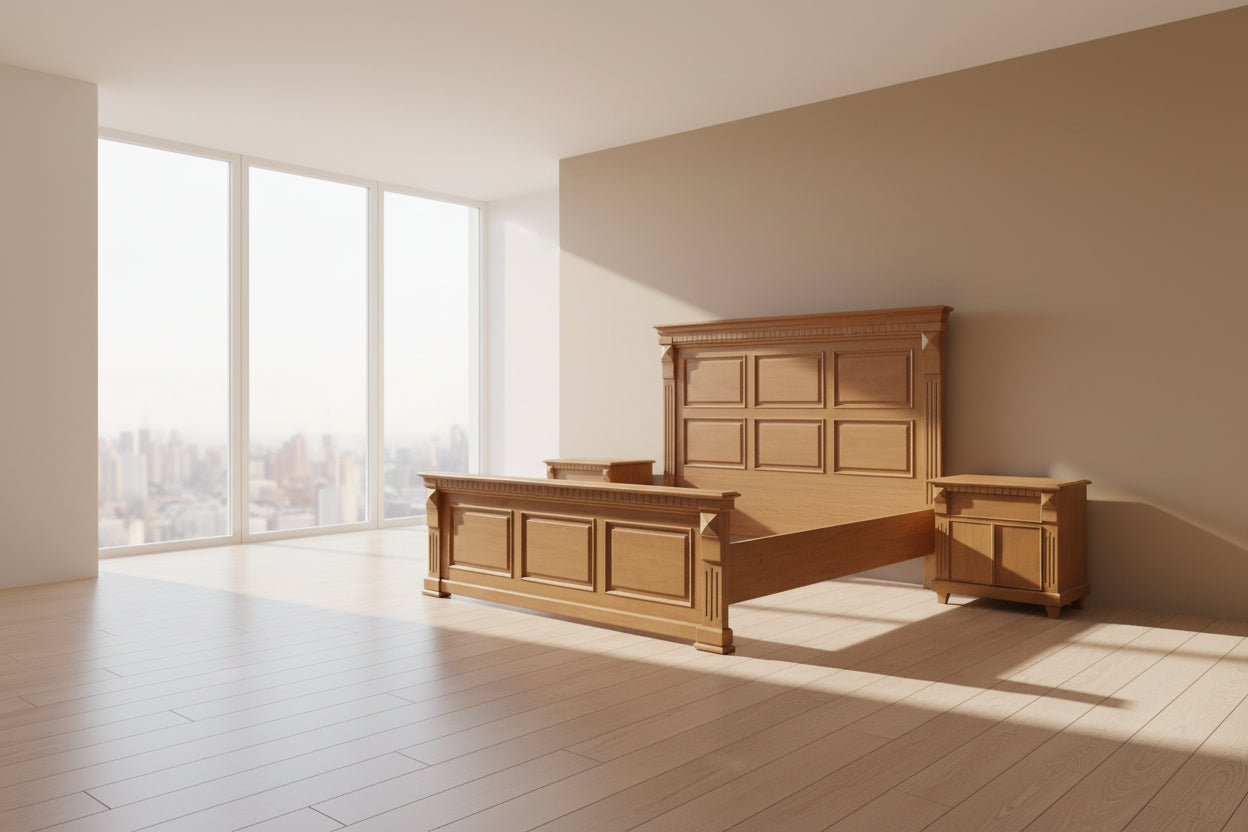 Complete Solid Wooden Bed – Rafiq Furniture House