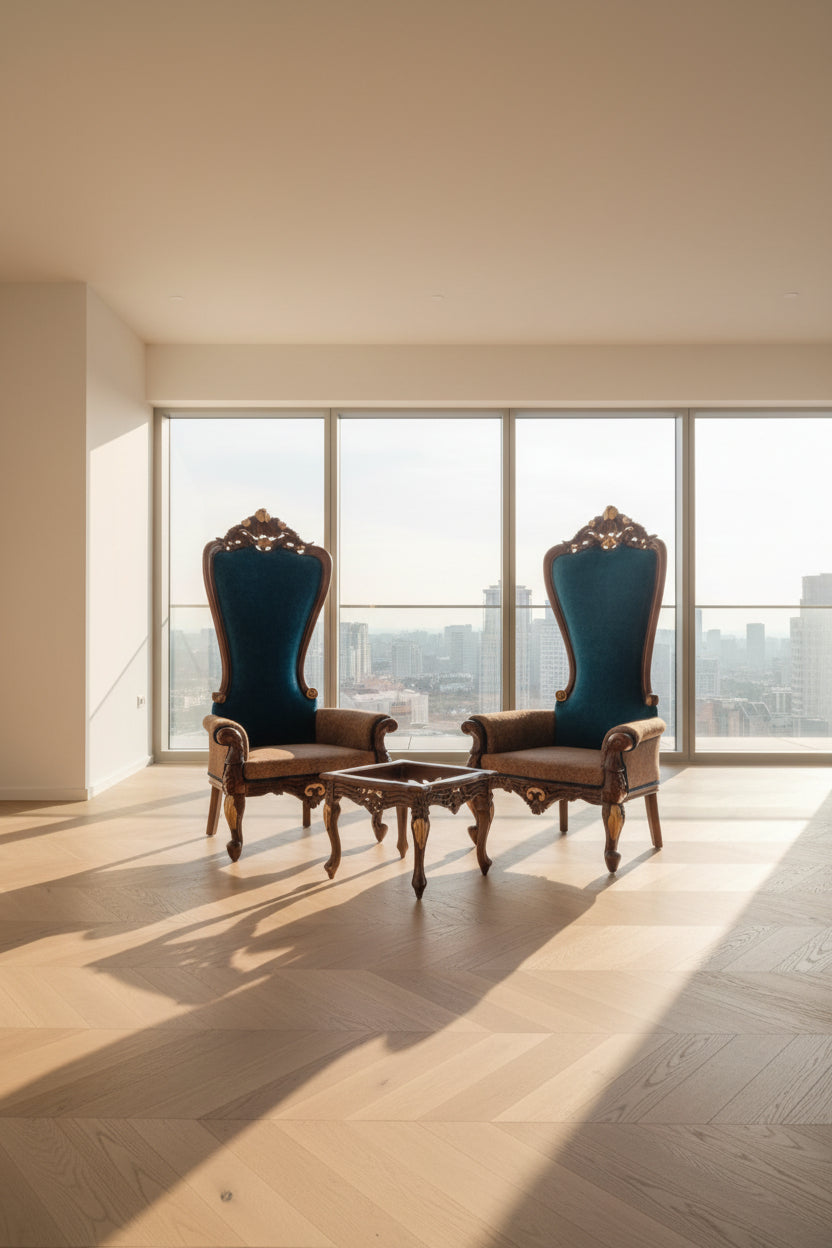 Room Chairs with Tea Table