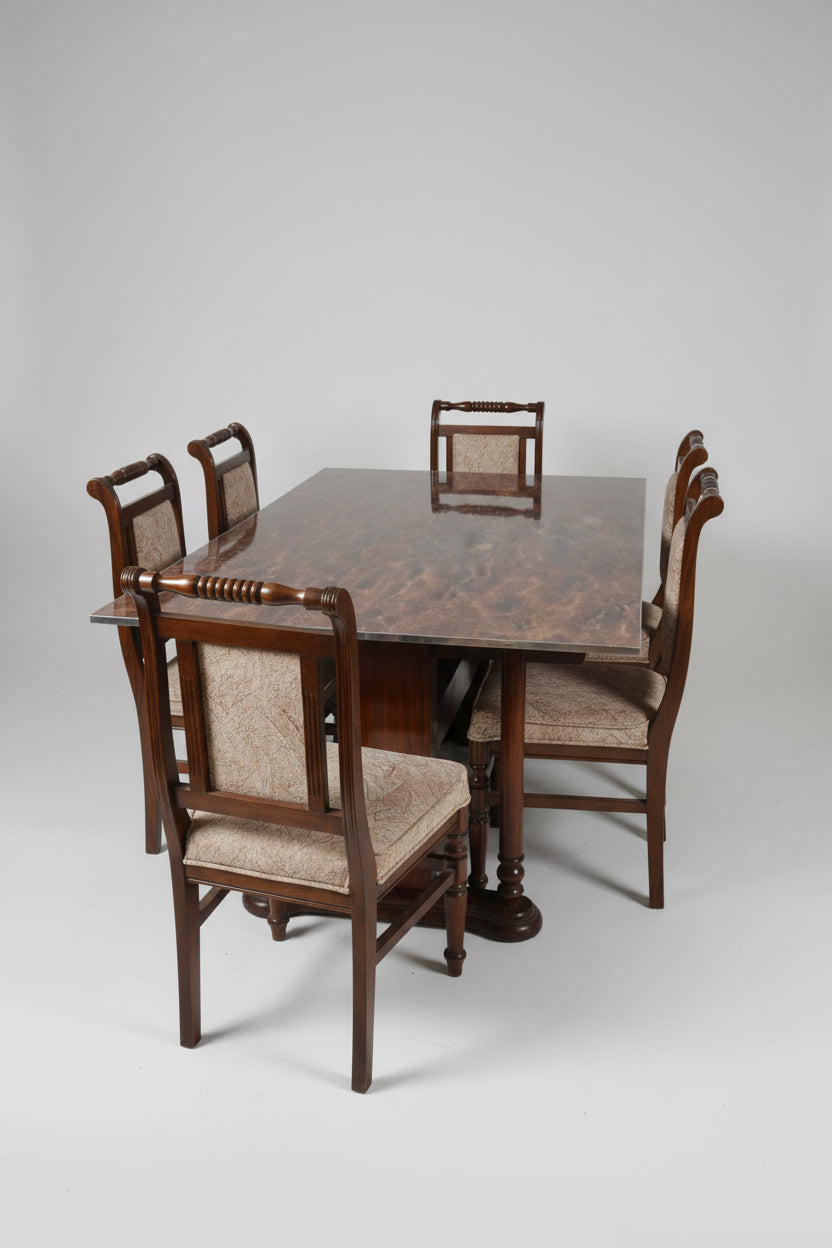 8 Chairs Dining Table Set | Sesham Wood / Tali Wood | Glass Finish | Rafiq Furniture House
