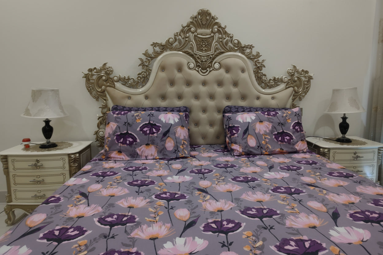 Luxury Wooden Bedroom Set – Bed, Dressing Table, 2 Side Tables, 2 Chairs with Coffee Table & Couch