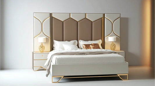 DB-001 Double Bed with Long Back Side Tables