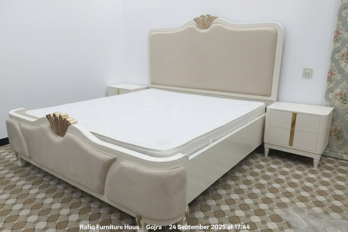Luxury Bedroom Furniture Set with Dressing & Chairs