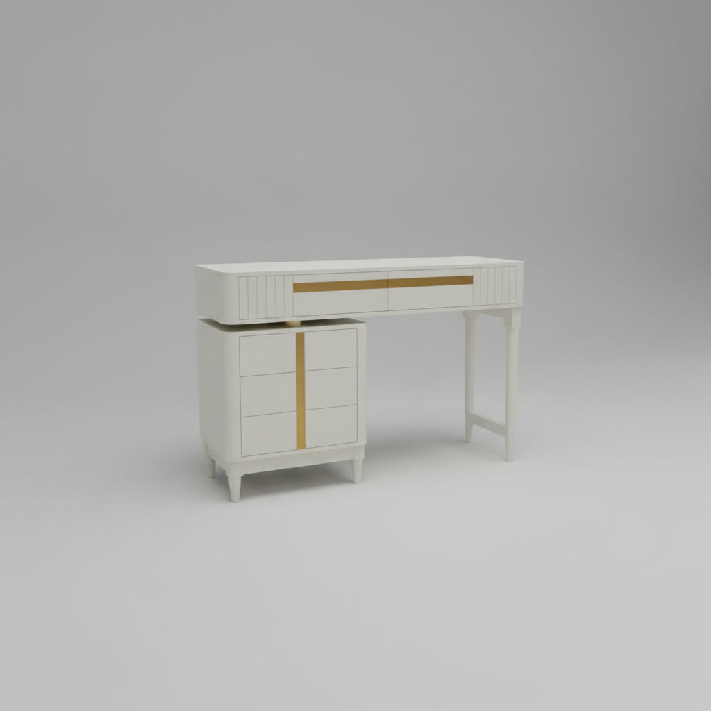 Luxury Bedroom Furniture Set with Dressing & Chairs