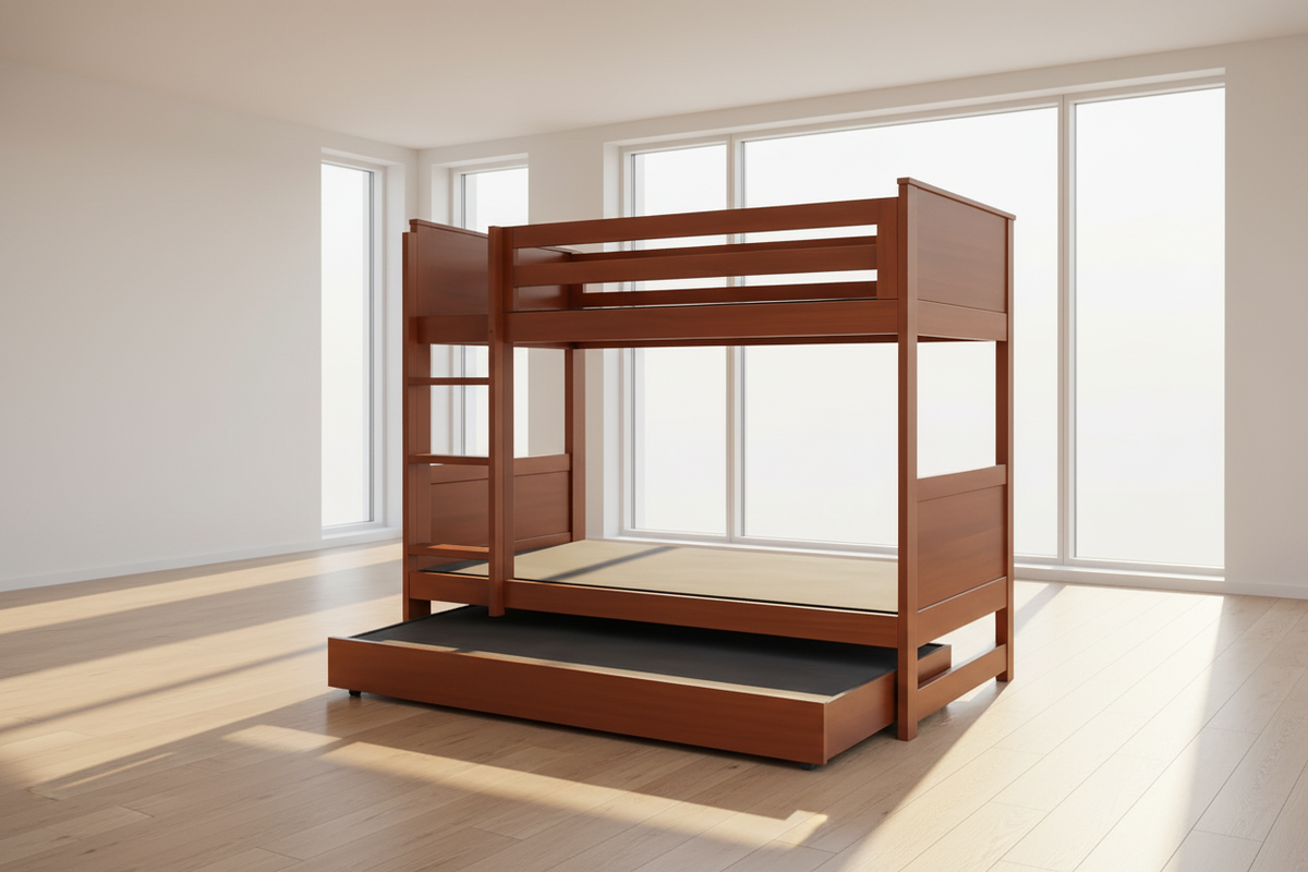 3-in-1 Bunk Bed | Solid Wood | Space Saving Design | Rafiq Furniture House